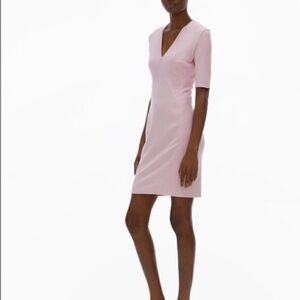 Helmut Lang Pink V-Neck Dress